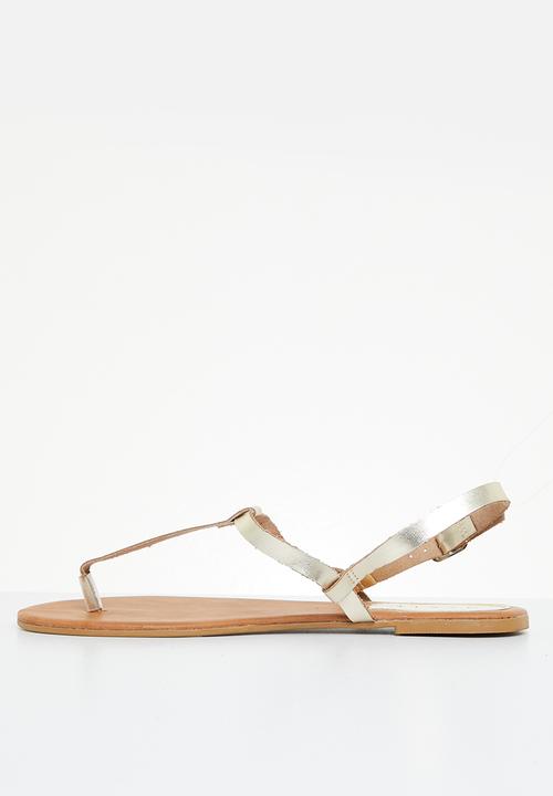 edit - Nadia leather thong - gold
