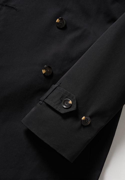 MANGO - Trench coat angela - black