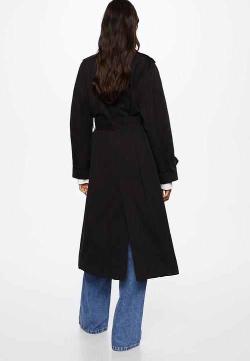 MANGO - Trench coat angela - black