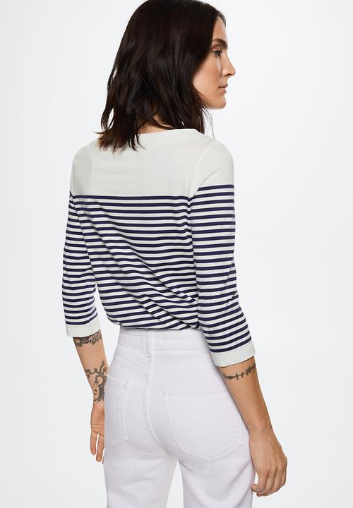 MANGO - T-shirt parisian - navy