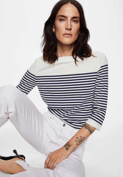 MANGO - T-shirt parisian - navy
