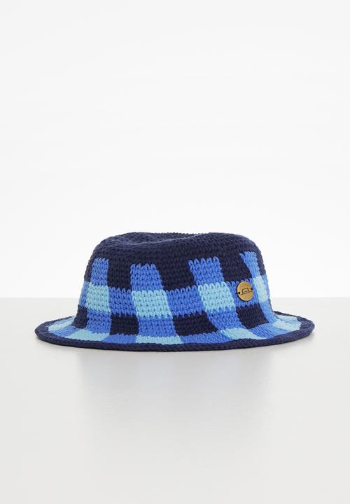 Simon and Mary - Crochet bucket hat - blue