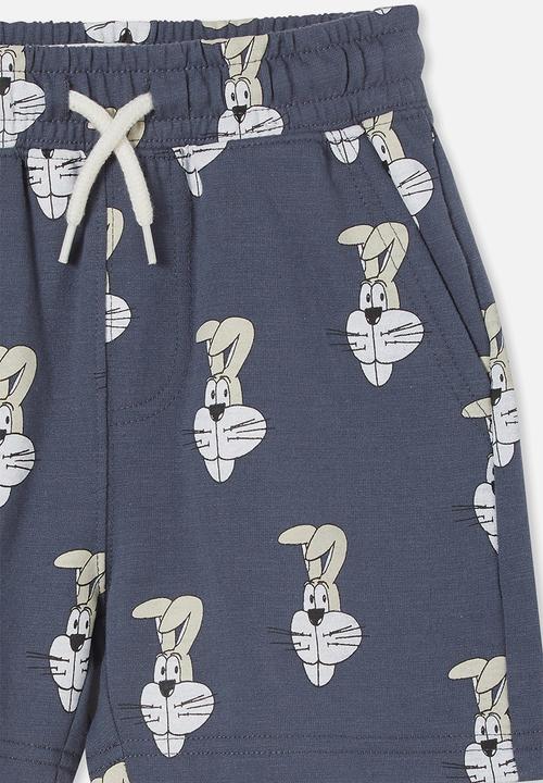 Cotton On - Henry slouch short - vintage navy & bunny face