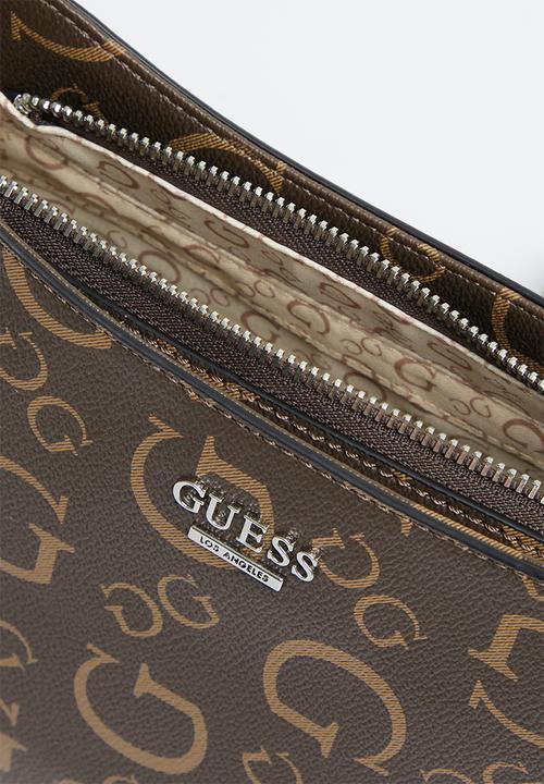 GUESS - Chardon top zip shoulder - dark brown