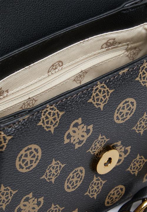 GUESS - Alva mini crossbody flap - brown logo