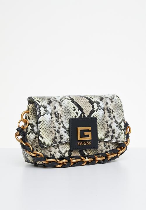 GUESS - Alva mini crossbody flap - natural python