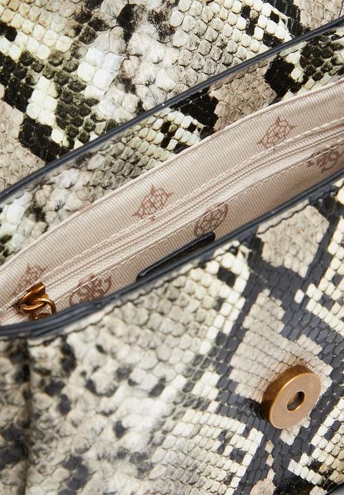 GUESS - Alva mini crossbody flap - natural python