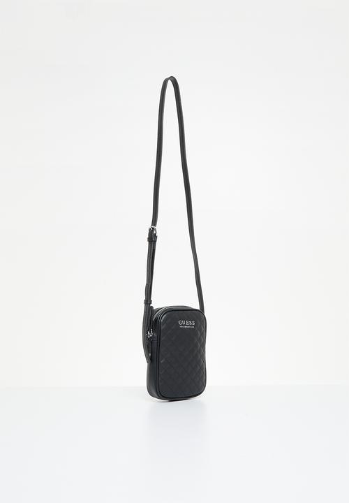 GUESS - Ledger mini crossbody top zip - black
