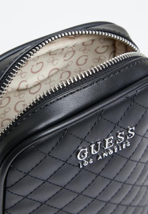 GUESS - Ledger mini crossbody top zip - black