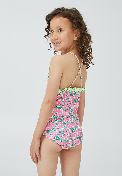 Cotton On - Della ruffle one piece - ditsy splice