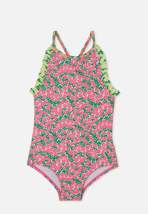 Cotton On - Della ruffle one piece - ditsy splice
