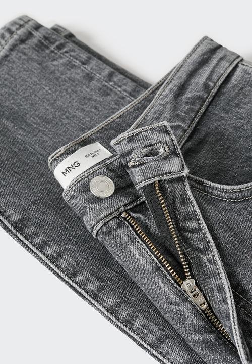 MANGO - Jeans claudia - open grey