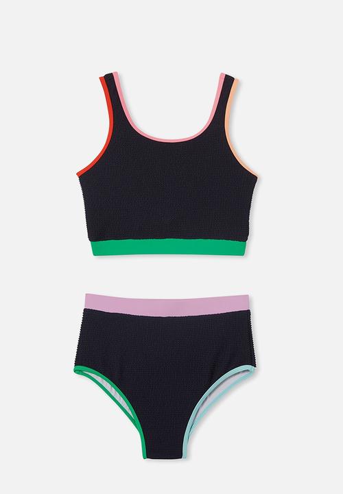 Cotton On - Jasmine swim bikini - navy blazer/rainbow