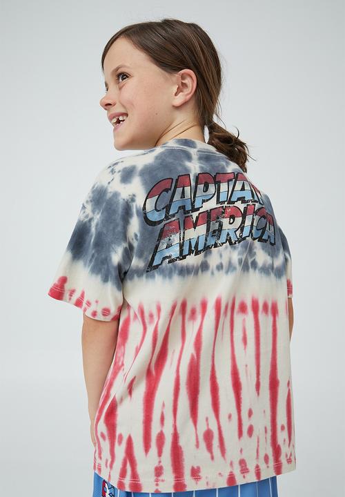 Cotton On - License marvel short sleeve tee - lcn mar vintage navy