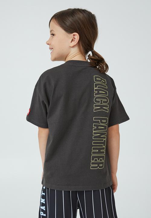 Cotton On - License marvel short sleeve tee - lcn mar phantom/black panther