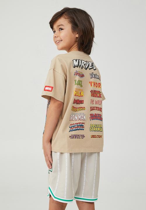 Cotton On - License marvel short sleeve tee - lcn mar semolina/marvel