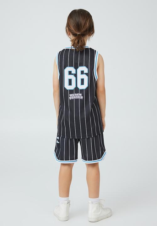Cotton On - License marvel basketball short - lcn mar black stripe/black panther