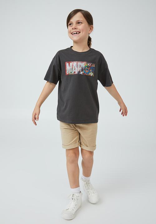 Cotton On - License marvel short sleeve tee - lcn mar phantom/marvel