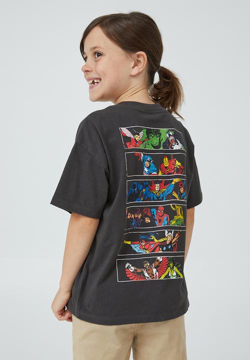 Cotton On - License marvel short sleeve tee - lcn mar phantom/marvel