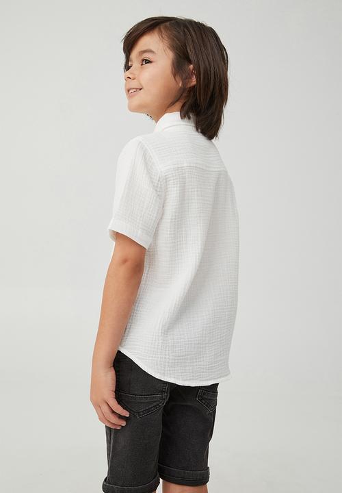 Cotton On - Resort short sleeve shirt- vanilla / cheesecloth