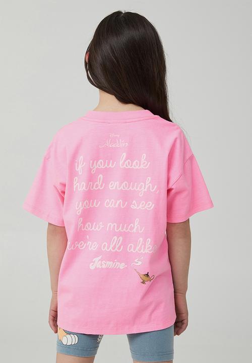 Cotton On - License drop shoulder tee - lcn dis aladdin jasmine/bubblegum pop