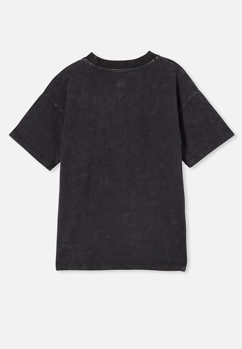 Cotton On - Stevie short sleeve embellished tee- phantom wash/always adore