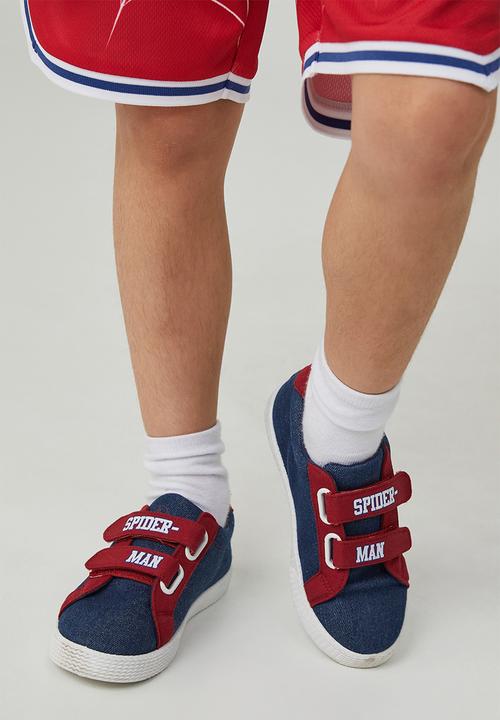 Cotton On - Licensed double strap trainer- lcn mar spiderman/web heel