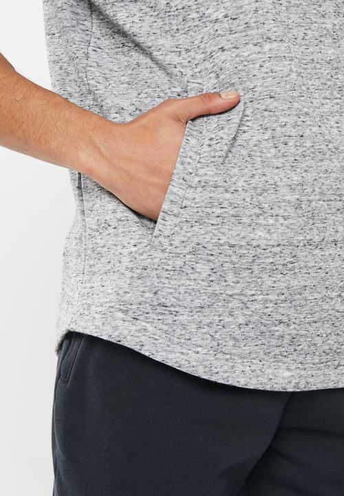 Under Armour - UA Rival Terry short sleeve hoodie - grey