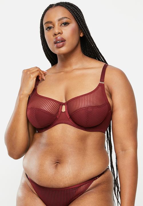 DORINA - Plus yara non padded wired bra - red