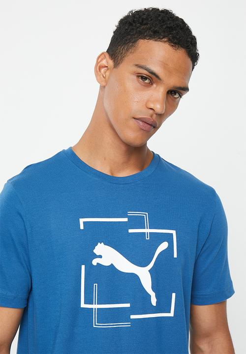 PUMA - Cat graphic tee - lake blue