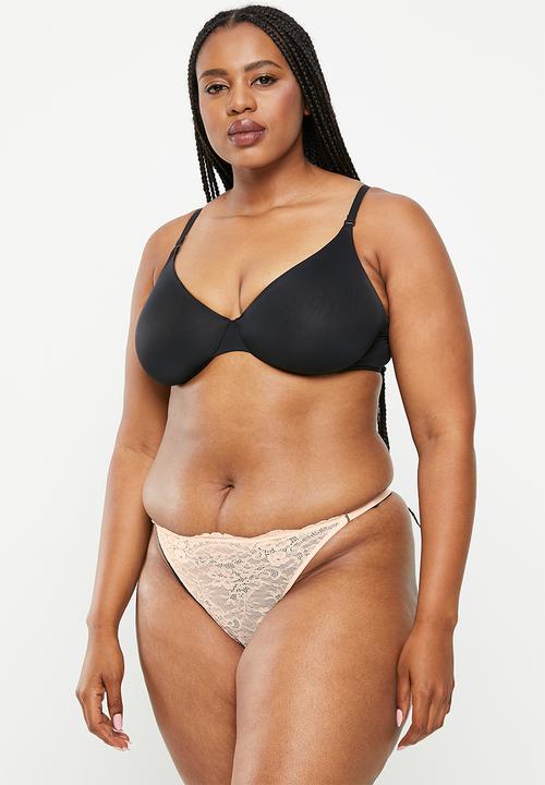 DORINA - Plus hiya 2 pack string - pink & black