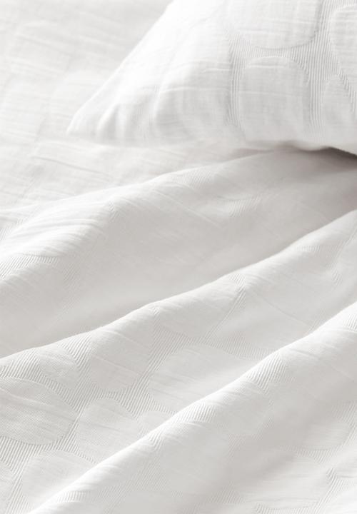 Linen House - Sherbet duvet cover set - white