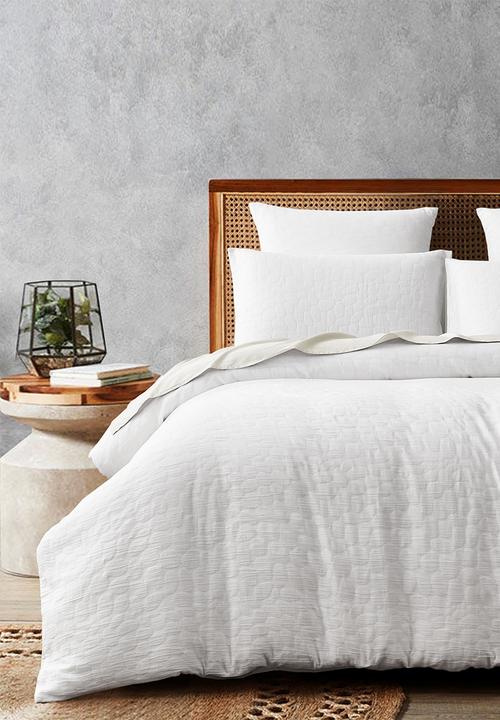 Linen House - Sherbet duvet cover set - white