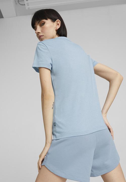 PUMA - Ess logo heather tee - blue wash
