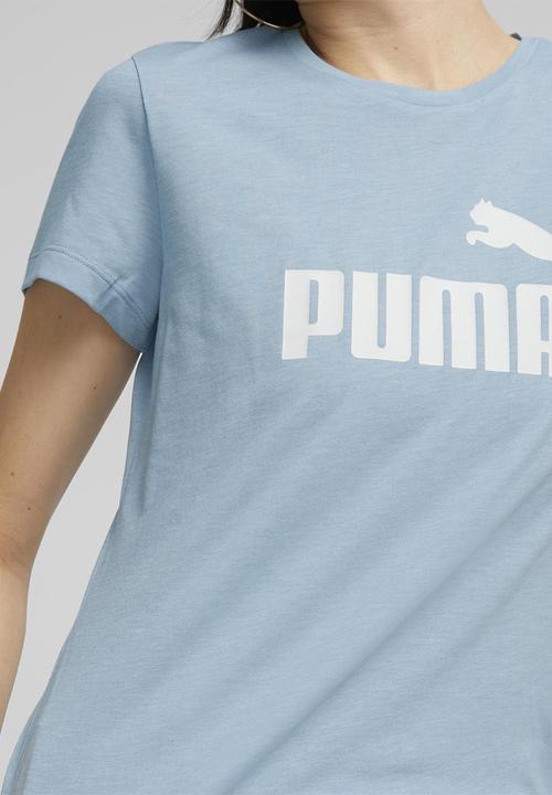 PUMA - Ess logo heather tee - blue wash