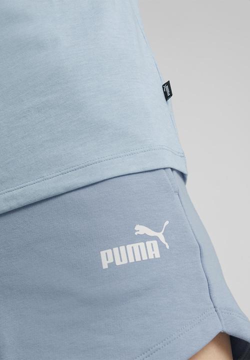 PUMA - Ess logo heather tee - blue wash