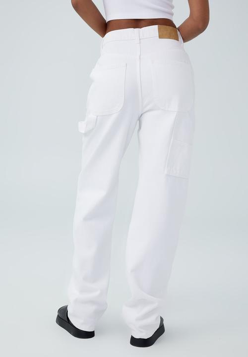 Cotton On - Petite carpenter jean - white
