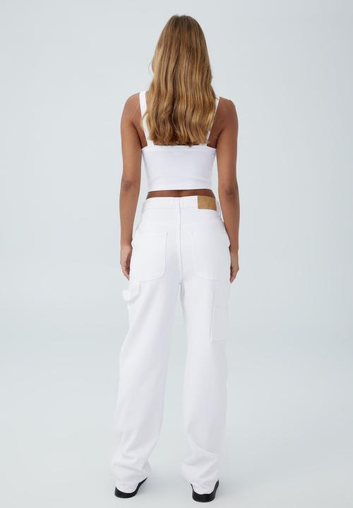 Cotton On - Petite carpenter jean - white