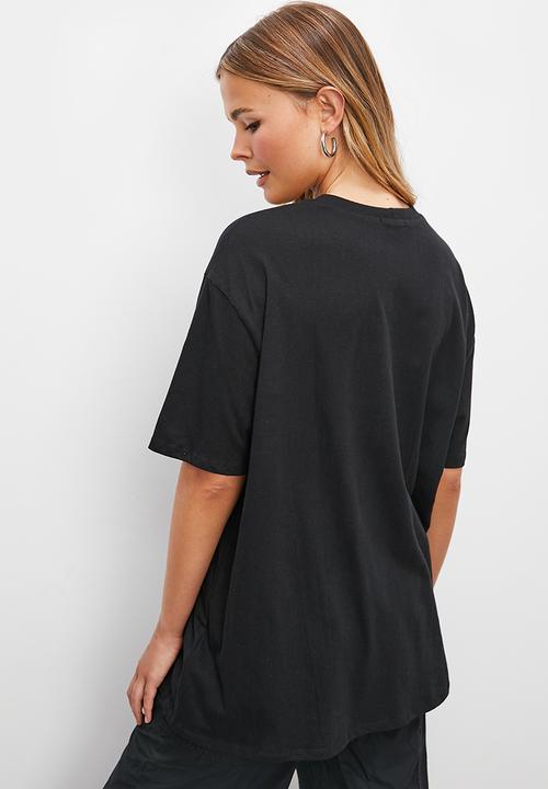 Blake - Graphic oversized tee - black