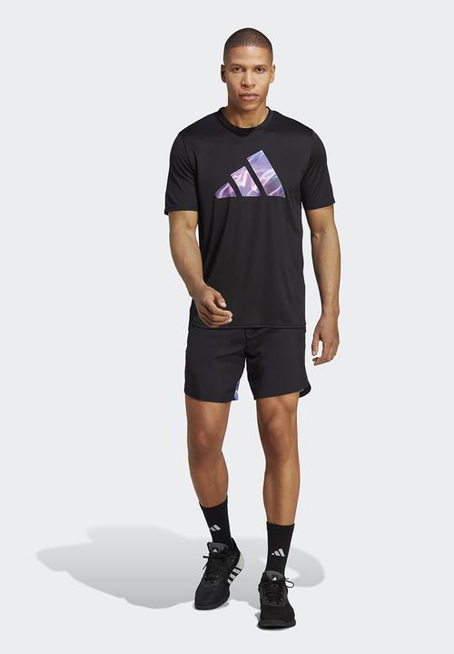 adidas Performance - Designed for Movement HIIT training shorts- black/silver met.