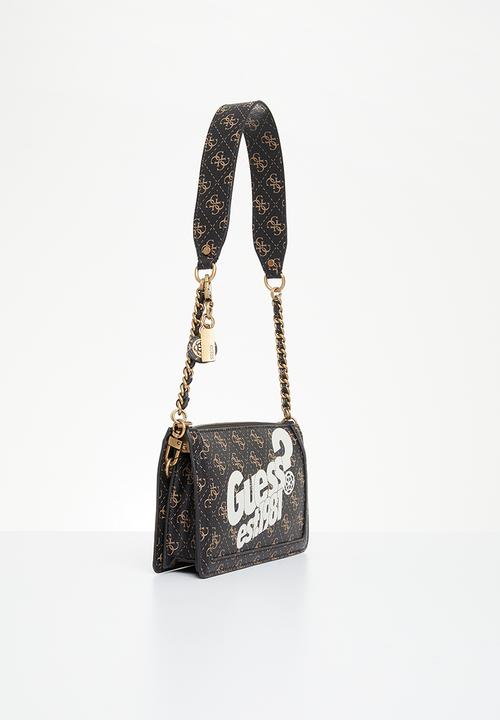 GUESS - Abey multi compartment shoulder bag - brown 