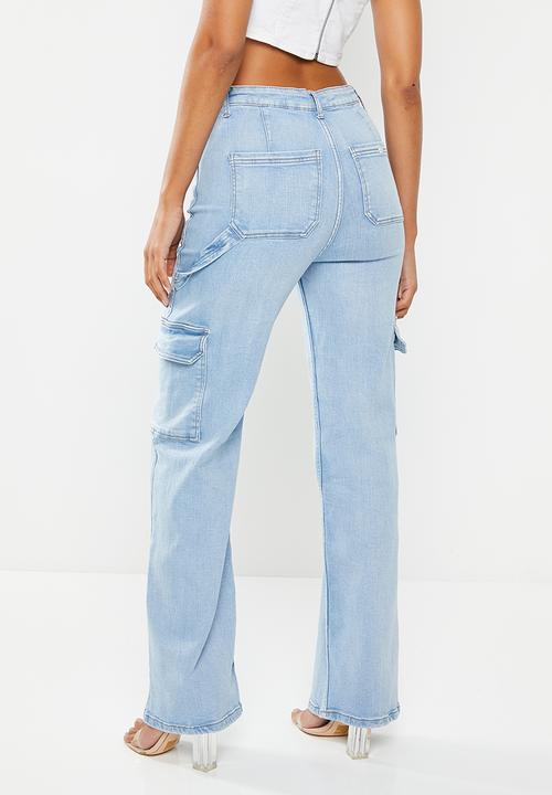SISSY BOY - Cool cargo: high rise cargo wide leg - light vintage