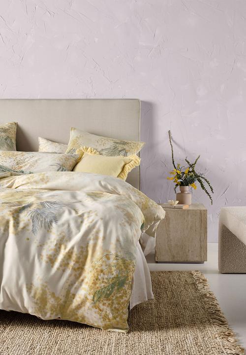 Linen House - Mimosa duvet cover set - yellow