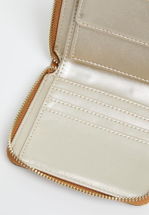 GUESS - Laurel slg small zip around - cognac