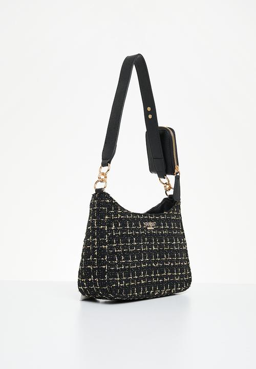 GUESS - Chardon top zip shoulder - black & gold 