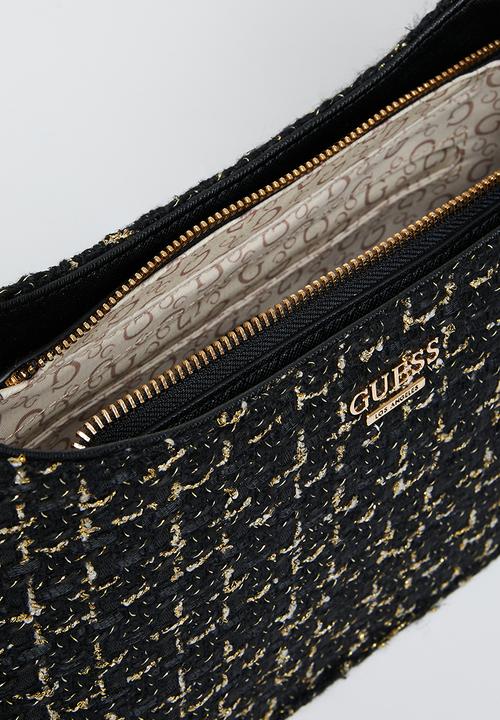 GUESS - Chardon top zip shoulder - black & gold 