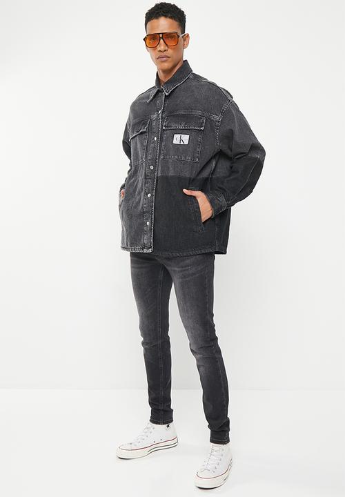 Calvin Klein - Oversized utility shirt jacket - denim grey