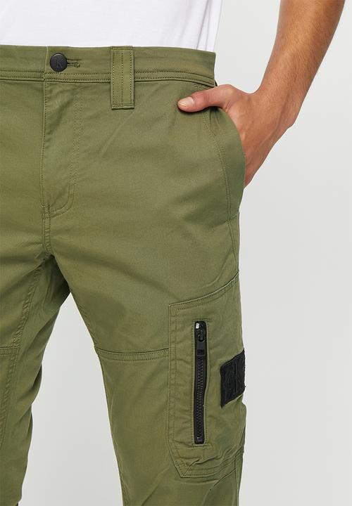 Calvin Klein - Skinny washed cargo pant - burnt olive