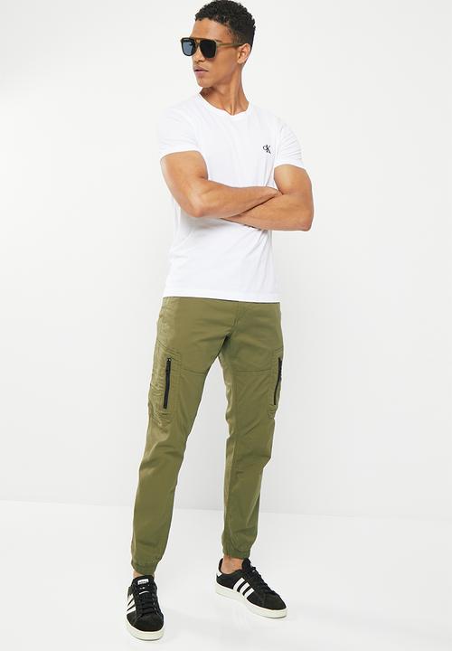 Calvin Klein - Skinny washed cargo pant - burnt olive