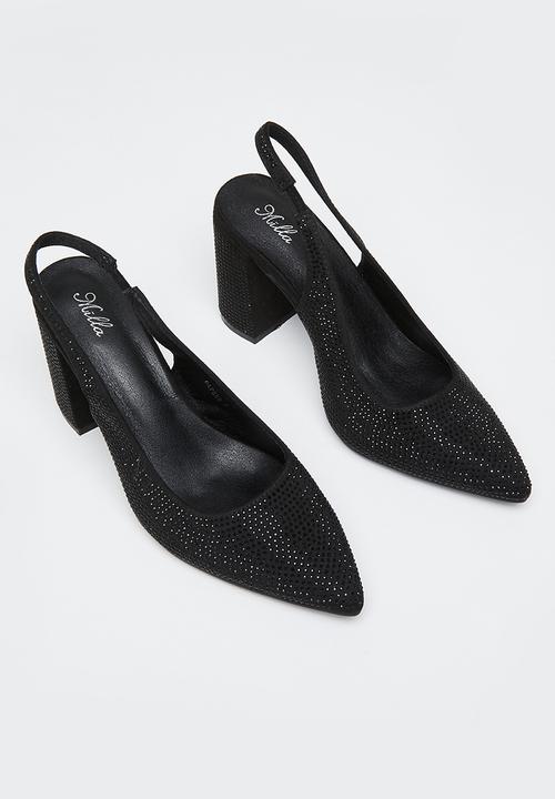 MILLA - Daphne slingback heel - black